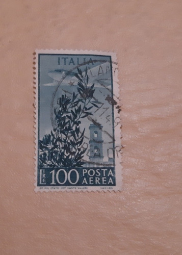 Estampilla Posta Aerea - 1 Lire 100 - Italia - 1949