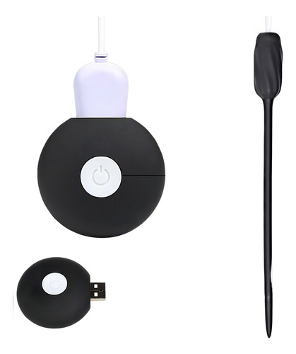 Dilatador Uretra Vibrador Consolador Hombre Pene Sex Usb Color Negro
