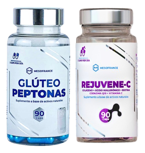 Kit Glúteo Peptonas + Rejuvene-c Mesofrance 90 Cápsulas C/u