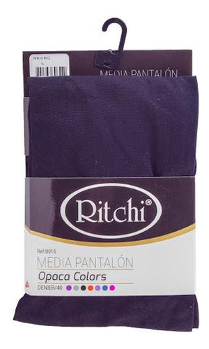 Medias Ritchi Opaca Colors L Negro X 1 Und