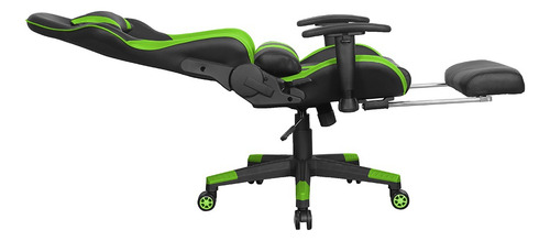 Silla Gamer Syx Ch-059 Verde Material Del Tapizado Cuero Sintético