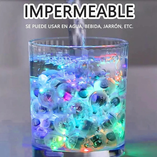 100 Pzs Mini Luces Led Redondas De Globos De Luz De Colores