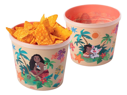 15 Baldes Pote De Pipoca Moana 2.1 Litros Lembrança P/ Festa
