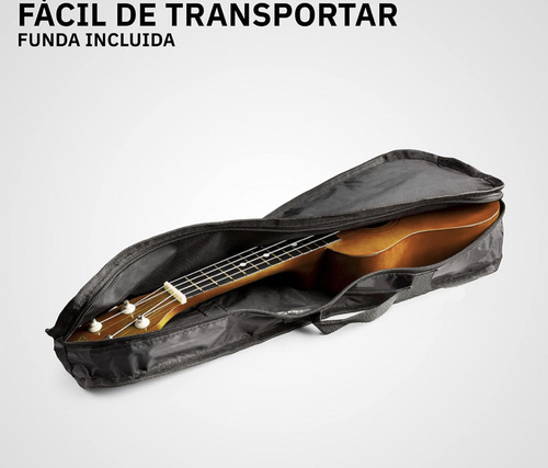 Ukelele Acústico Soprano 23 Pulgadas Con Funda