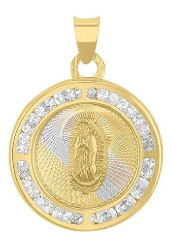 Kit Cadena Con Medalla Virgencita 3 Oros 14 K + Obsequio