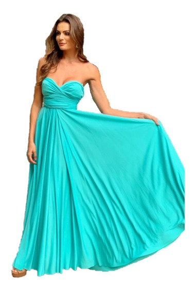 vestido verde tiffany longo para madrinha