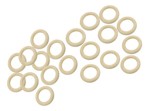 20 Peças Anel De Loop De Madeira Natural Material De