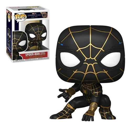 Funko Pop! Spiderman Traje Negro Dorado 911 Black No Way