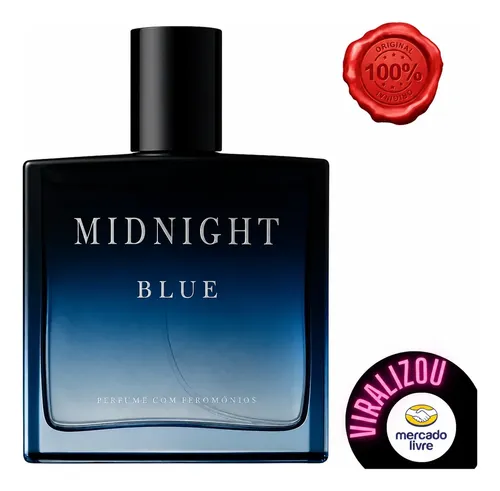 Perfume Masculino Midnight Blue 100 Ml Essencia Arabe