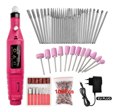 Kit Pulidor De Uñas Electrico Removedor Acrilico Manicure