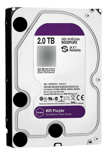 Disco Duro Purpura Conexion Sata De 2tb De Capacidad