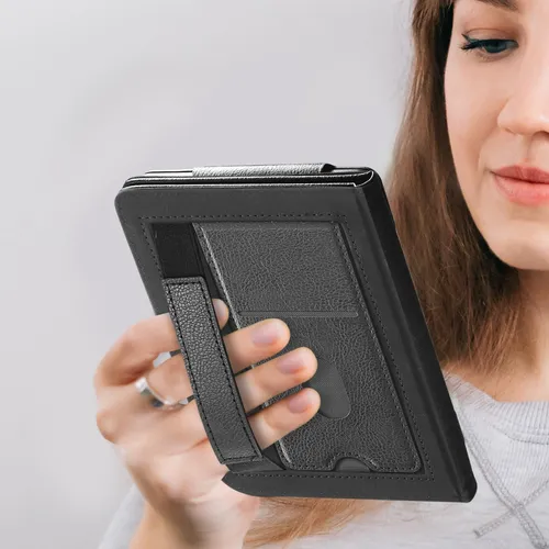 Funda Para Kobo Clara Colour/bw/2e/tolino Shine Cuero Negro