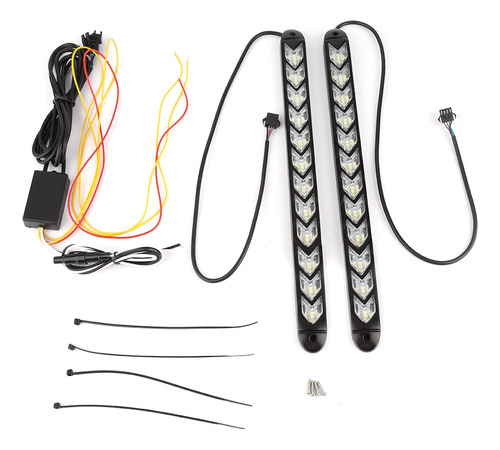 Flecha Flecha Drl Para Coche, Flexible E Impermeable, 2 Unid