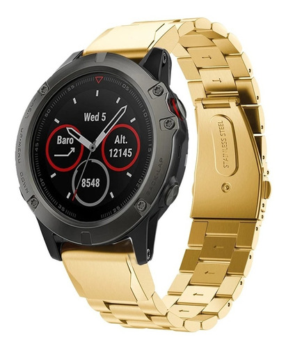 Correa Eslabones Negro Premium Garmin Fenix 5x