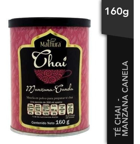 Te Chai Manzana-canela 1 Lata De 160g Marca Mathura