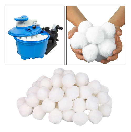 Bolas De Filtro De Piscina Blanca A La Arena Para 700g