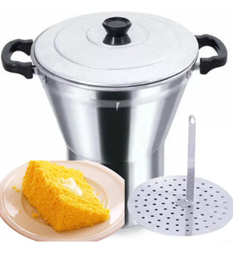 Cuscuzeiro De Alumínio Panela Cuscuzeiro Forte °16 Cuscuz