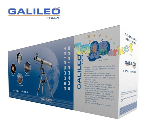 Imagen 4 de 7 de Telescopio Galileo Reflector 900x114 Ecuatorial Aumento 675x