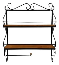 Comprar Porta Condimentos 2 Andares Prateleira Rustica Ferro Oferta 