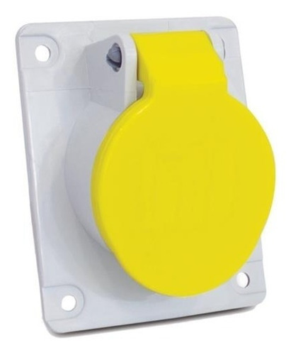 Tomada De Embutir 2p+t 32a 100/130v Amarelo N3244 - Steck