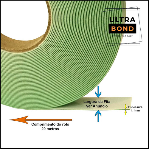 Fita Dupla Face Ultrabond Extra Forte 19mmx20mts