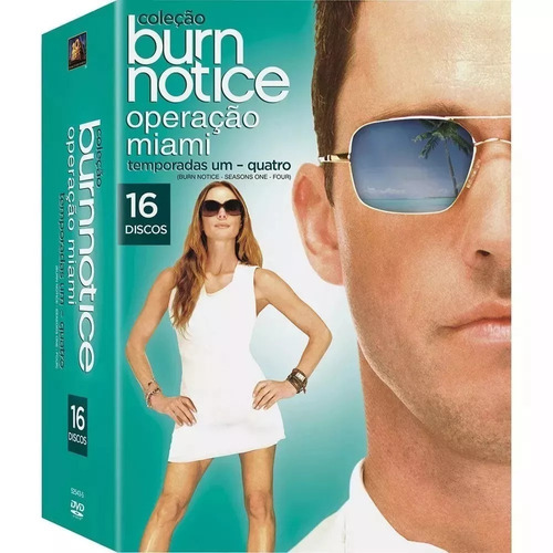 Box Dvd Burn Notice Operação Miami 4 Temporadas Completas