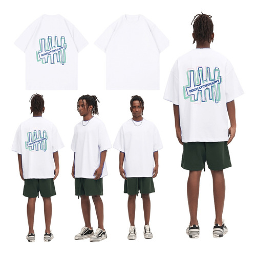 Playera Estampada De Moda De Manga Corta Para Hombre Cool