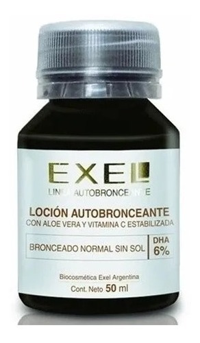Loción Autobronceante 6% Sin Color Bronceado Exel 50ml X4