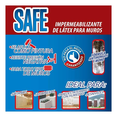 Impac Safe Impermeabilizante De Latex Anti Hongos Y Moho 1gl