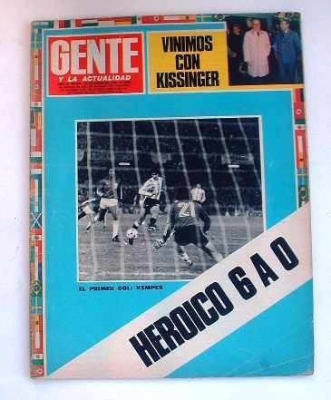 Revista Gente - Heroico 6 A 0 A Peru - 22/6/1978