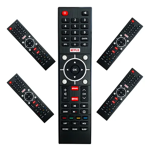 Kit 5 Controle Compatível Com Tv Semp Toshiba Sti Ct-6810