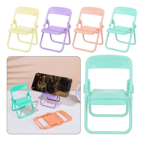 10 Sillas Plegable Soporte Celular Tablet Ajustable Colores