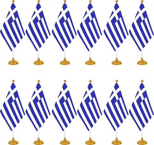 L Mini Banderas, De Escritorio, C/ Base De Soporte,12pcs