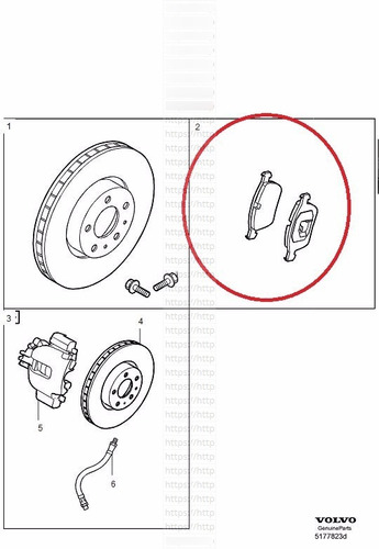 Pastilha Dianteira Volvo S80 2.5 T 2003-2006 Original