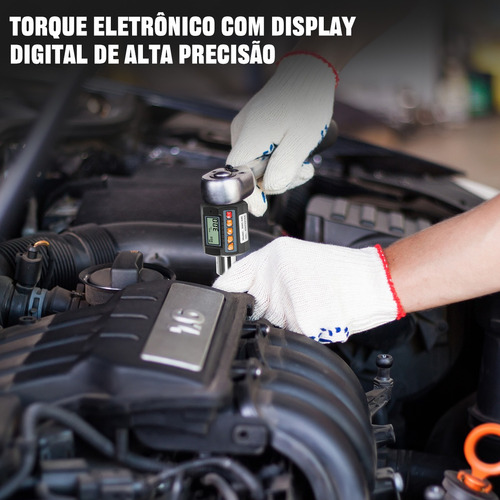 Torquimetro Digital 13-135nm 1/2 Adaptador 3/8 E 1/4 C/ Nf