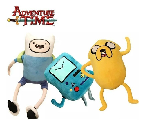 3pcs Adventure Time Finn Jake Penguin Muñeco Peluche Juguete