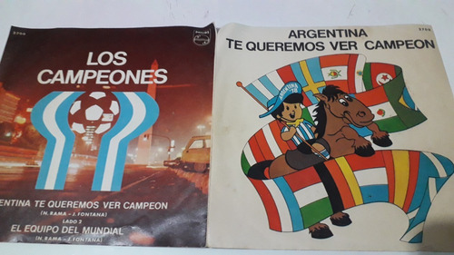 Disco En Vinilo Simple Marcha Oficial Del Mundial 78 Cbs (Usado)