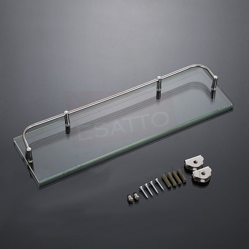 Esatto® Paquete 2 Repisas Esquineras 2 Rectas Cristal Ac-038