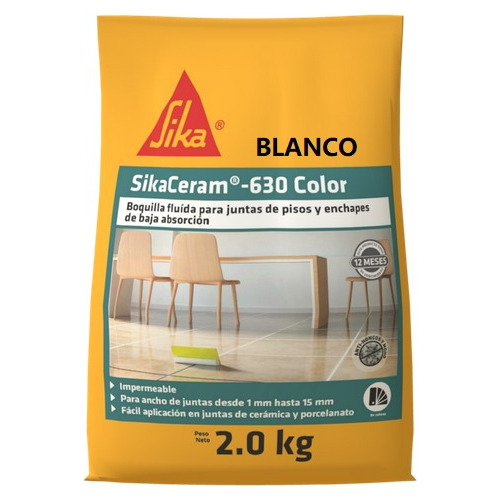 Sikaceram 630 Color Blanco Emboquilladora Látex X 2 Kg