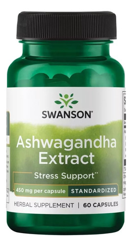 Ashwagandha Extracto Estandarizado 450 - Mg 60 Cápsulas 