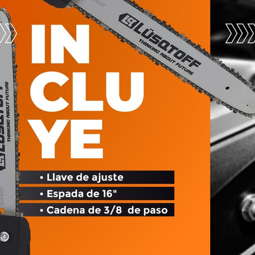 Imagen 7 de 9 de Electrosierra Motosierra Lusqtoff 2000w Espada 40cm Esl200-8