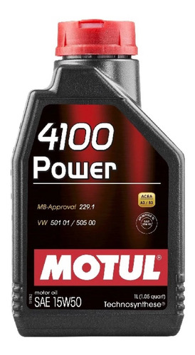 Aceite 15w-50 Motul 4100 Power Semi-sintetico 