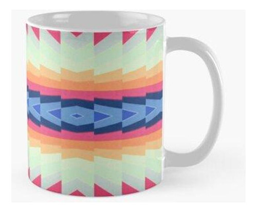 Taza Fotomontaje De Patrones Multicolores Incas Con Acidules