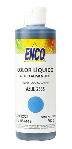 Colorante Liquido Azul 250 Ml Enco Para Aerografo 2335-250