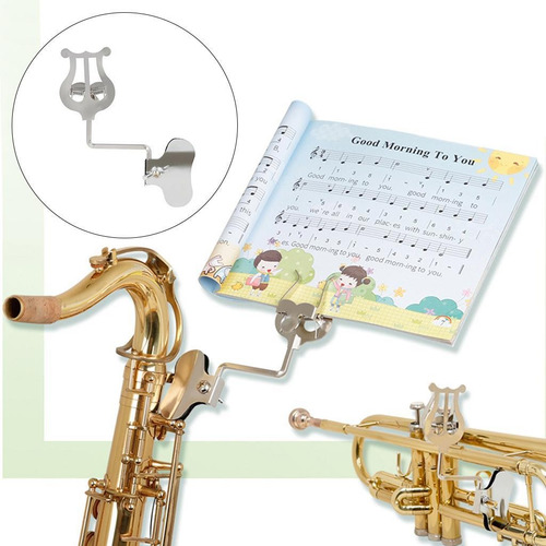Imagen 5 de 10 de Abrazadera En El Soporte Clip De Partitura, Clarinete Lyre