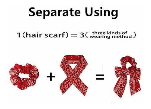 Scrunchies De Cabello Con Lazos - 6pcs