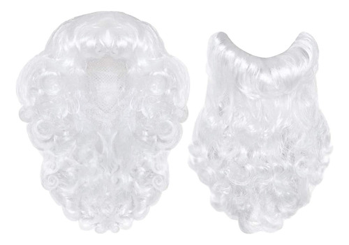 Peluca De Papá Noel, Barba, Facial Falso Divertido