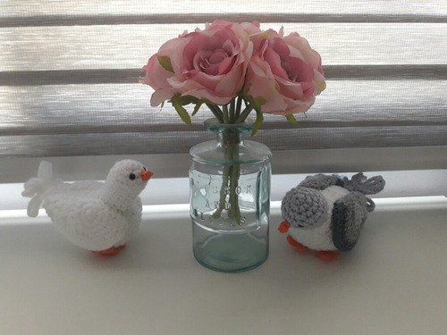 Parejita Palomas Crochet. Regalo San Valentín Original!