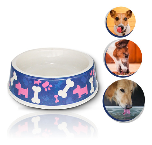 Bebedouro/comedouro Caes E Gatos Plst 18,5*5 Cm Cor:scoob6