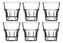 Comprar Pack X 6 Vasos Soderos Vidrio Facetados Bajos 150cc